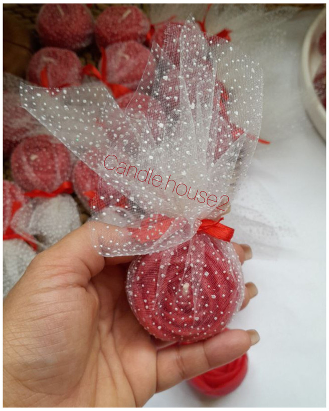 شمع گل پیونی بسته
