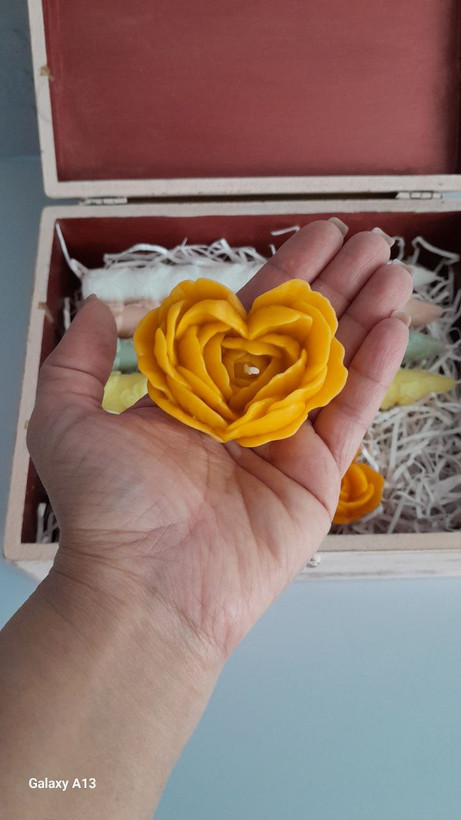 شمع رز قلبی