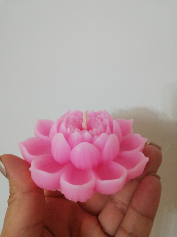 شمع گل رو آبی نیلوفر(یک جفت)